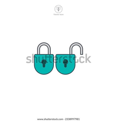 Padlock Icon Symbol Vector Illustration Isolated Stock Vector (Royalty ...