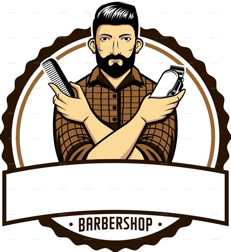 Mentahan Logo Barber Shop Vector - IMAGESEE