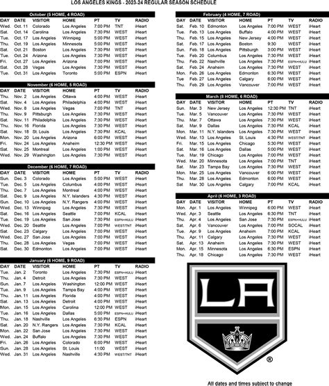 Kings Announce Local TV Schedule For 2023-24 Season - LA Kings Insider