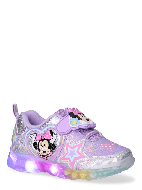 Minnie Mouse Toddler Girl Light Up Sneakers, Sizes 7-12 - Walmart.com