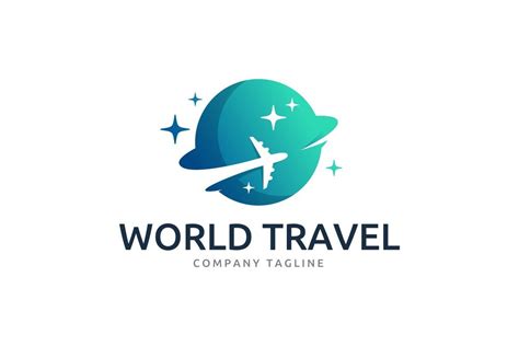 World Travel Logo Template | Travel agency logo, Travel logo, Logo design