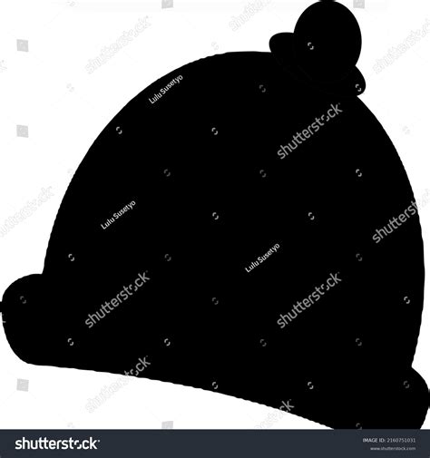 Vector Image Hat Silhouette Black White Stock Vector (Royalty Free ...