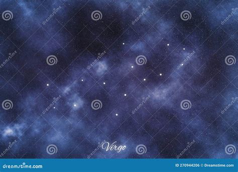 Virgo Star Constellation, Brightest Stars , Virgin Constellation Stock ...