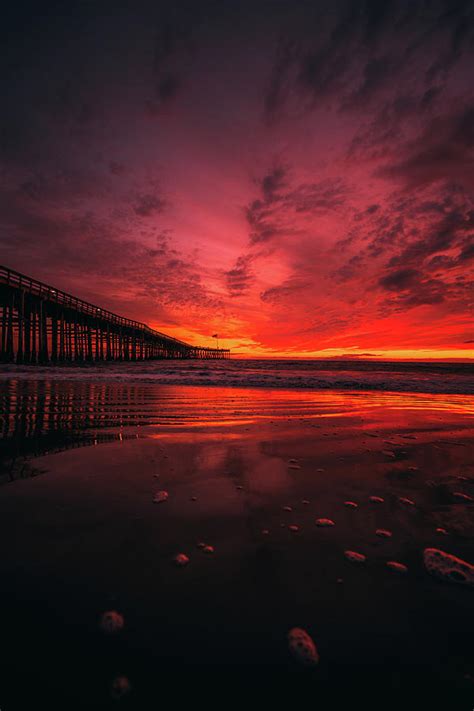 Ventura Beach Pier Lava Sunset Photograph by Organic Originals - Fine ...