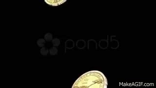 Falling Gold Dollar Coins. Stock Footage on Make a GIF