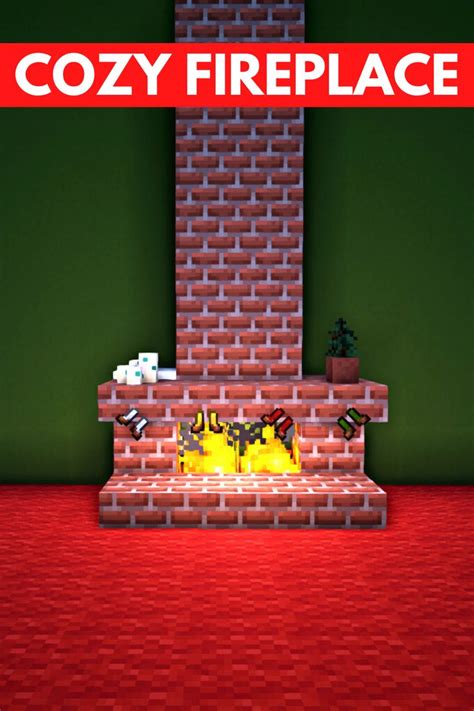 Cozy Fireplace in Minecraft Corner Fireplace, Cozy Fireplace, Minecraft ...