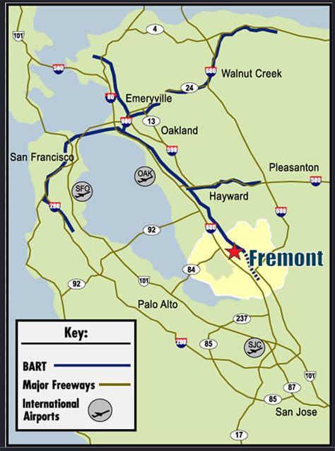 Fremont, California Map