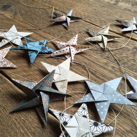 Origami Star Garland Handmade Paper Home Decor Photo | Etsy UK