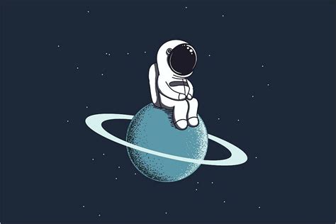 Space Cartoon Drawing 4k Wallpaper in 2020 | Astronaut art, Space ...