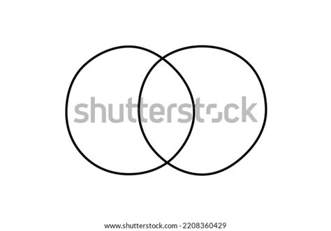 Blank 2 Circle Venn Diagram Sketch Stock Vector (Royalty Free ...