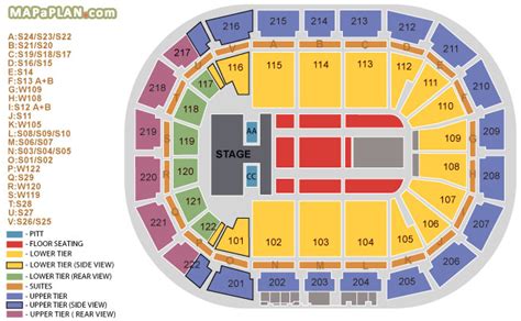 Manchester AO Arena seating plan - Miley Cyrus stage with pitt and ...