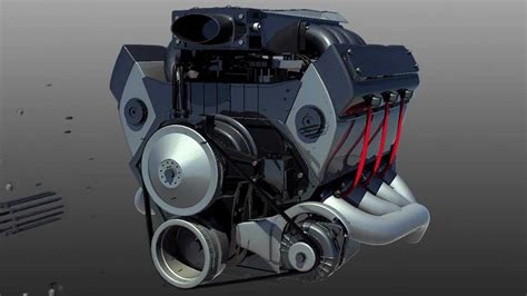 The V8 engine - Engine assembly Animation - YouTube