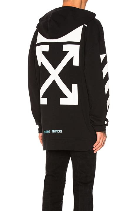 Off-White c/o Virgil Abloh Diagonal Arrows Hoodie in Black for Men | Lyst