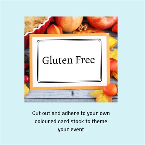 Gluten Free Printable Label | Etsy