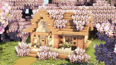 Minecraft Cherry Blossom Starter House Tutorial