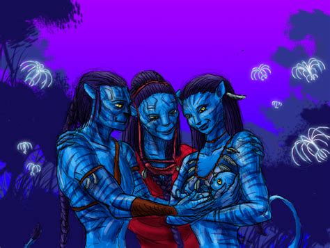 Jake and Neytiri have a baby (colorized) by Beb156 on DeviantArt