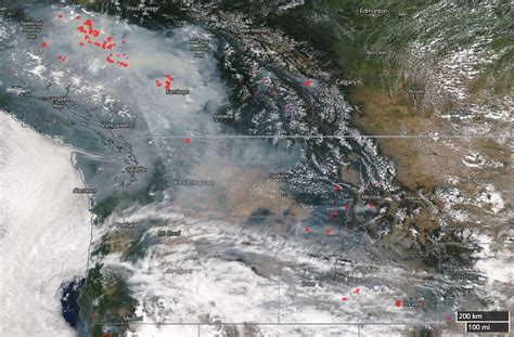 Maps of wildfires and smoke in the U.S. Northwest and British Columbia ...