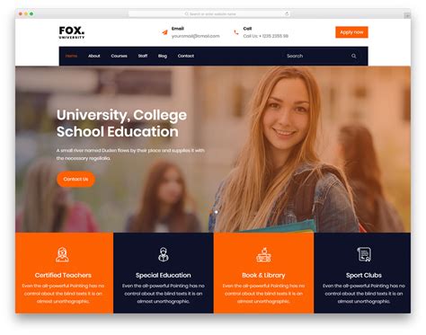 Fox - Best Academic Website Template 2024 - Colorlib