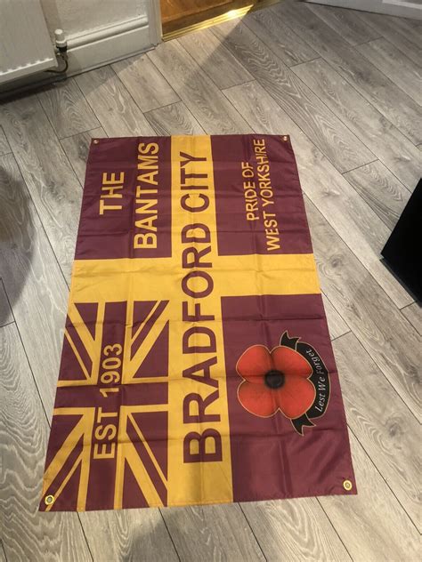 Bradford City Flag 5ft by 3ft - Bradford City Football Flag Brand New ...