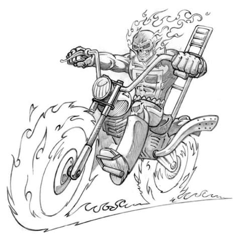 Ghost Rider Coloring Pages PDF - Coloringfile.com | Ghost rider, Funny ...