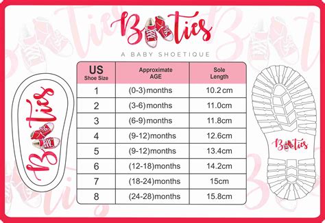 Size Chart – Booties A Baby Shoetique