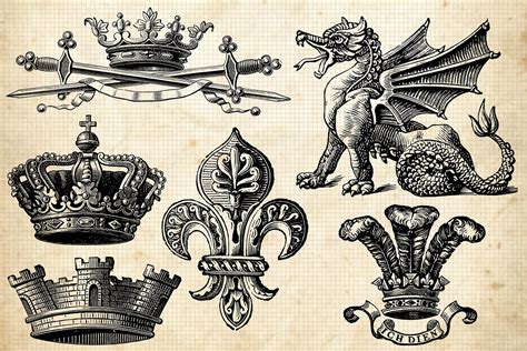 CROWNS AND ROYAL SYMBOLS + BONUS | Custom-Designed Graphic Objects ...