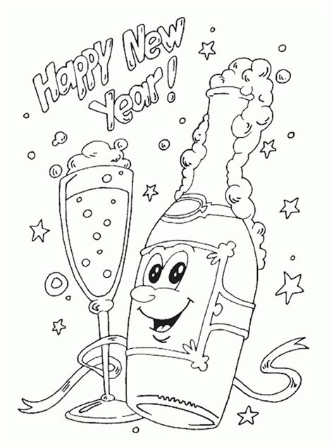 Happy New Year Coloring Pages - Coloring Home