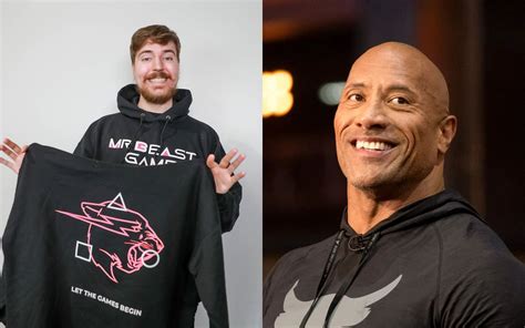 "I'll donate $100,000" - MrBeast challenges The Rock in a 'rock, paper ...