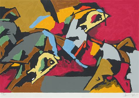 M F Husain - Two Horses @ Serigraphs | StoryLTD