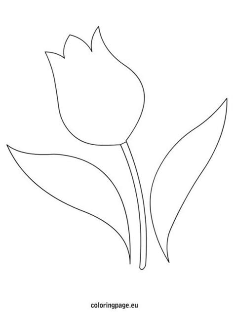 Tulip template | Coloring Page