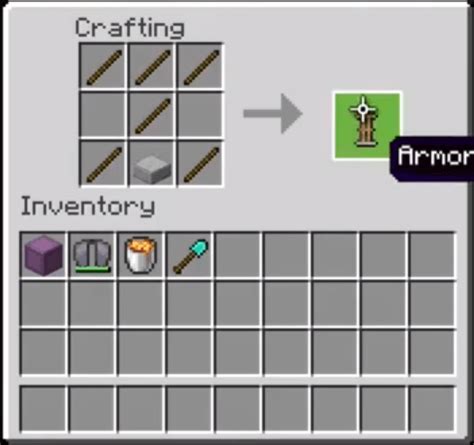 Recipe Armor Stand Minecraft - Herbs and Food Recipes