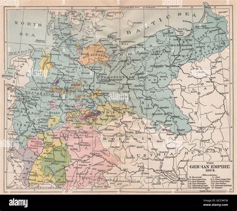 GERMAN EMPIRE 1914. Prussia Bavaria Saxony Baden Wurttemberg, 1917 ...