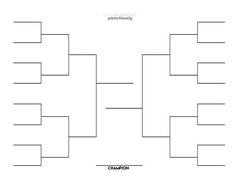 16 Team Printable Bracket