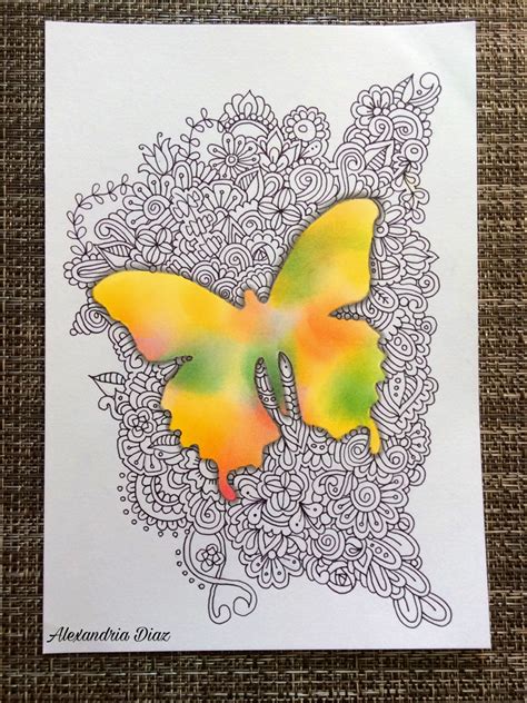 Artzyfartzy: Butterfly Zentangle