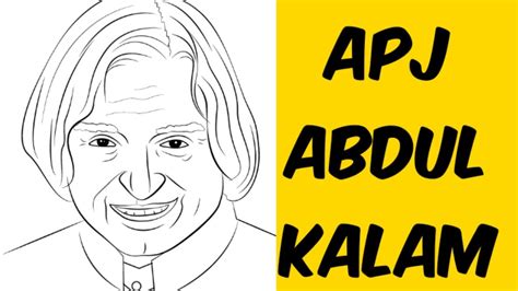 Apj Abdul Kalam Sketch Outline