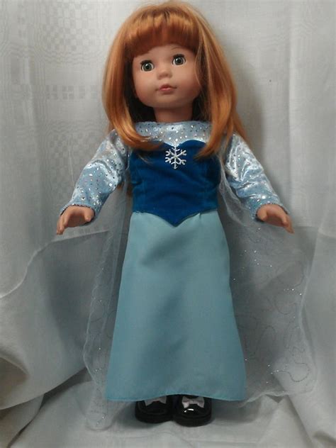 Items similar to American Girl Doll or 18 inch Doll Elsa Costume ...