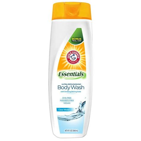 Arm & Hammer Essentials Ultra Replenishing Body Wash, Clear Water, 12 ...