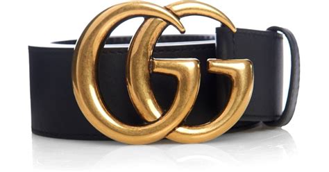 Gucci Gg-Logo Leather Belt in Black | Lyst