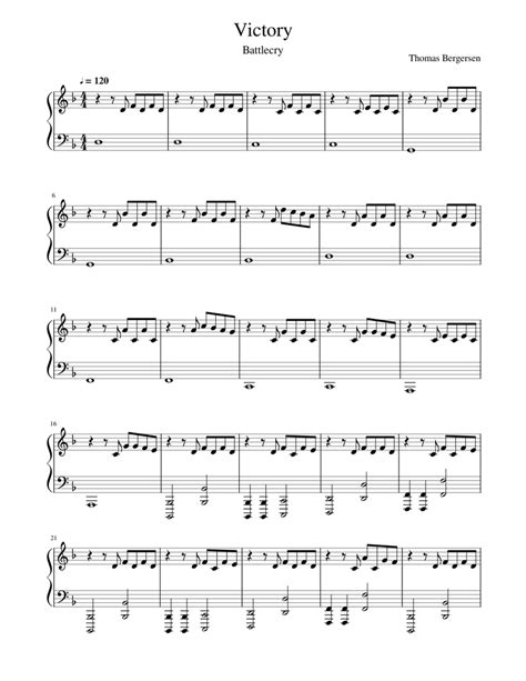 Victory - Two Steps From Hell (alternative version) Sheet music for ...