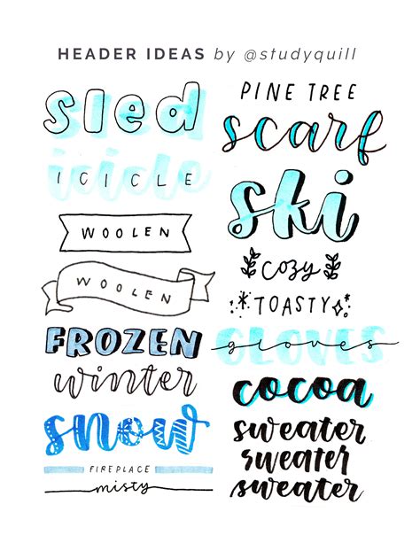 Heading ideas :) | Bullet journal lettering ideas, Bullet journal mood ...