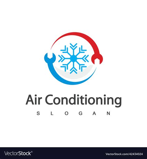 Air conditioning logo hvac concept Royalty Free Vector Image