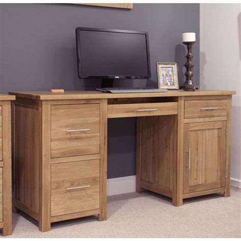 Opus Solid Oak Large Office Computer Desk - Amazing Price