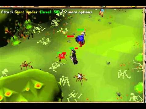 OSRS giant spiders training - YouTube