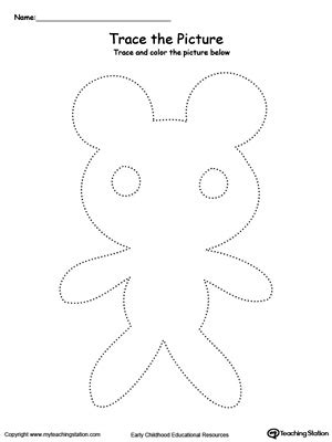 *FREE* Teddy Bear Picture Tracing | MyTeachingStation.com