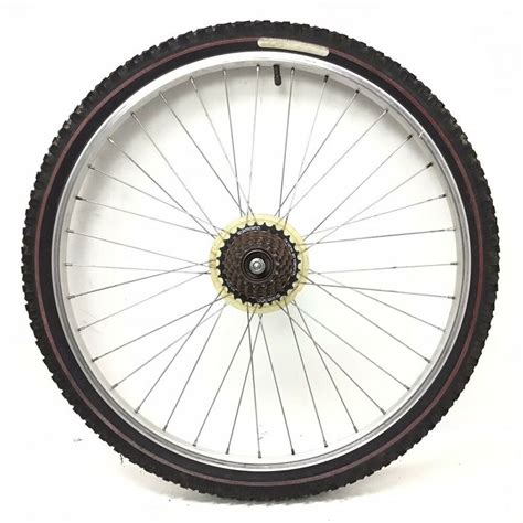 26" Bicycle Rear Alloy Wheel w/ 7-Speed Freewheel & 1.95 Tire Mountain ...