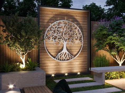 Tree of Life Outdoor Metal Wall Art Large Metal Tree Wall - Etsy