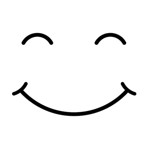 Premium Vector | A black and white smiley face with a big smile and the ...