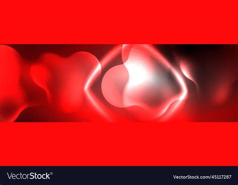 Glowing neon lights abstract shapes composition Vector Image