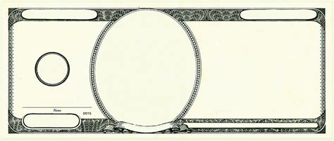 Customizable Blank Dollar Bill Template