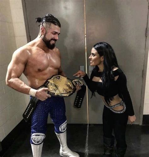 Andrade and Zelina Vega backstage with the NXT Title : r/SquaredCircle